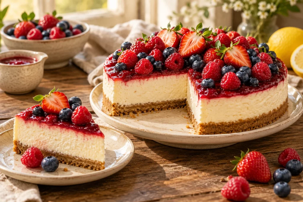 Cheesecake s lesním ovocem