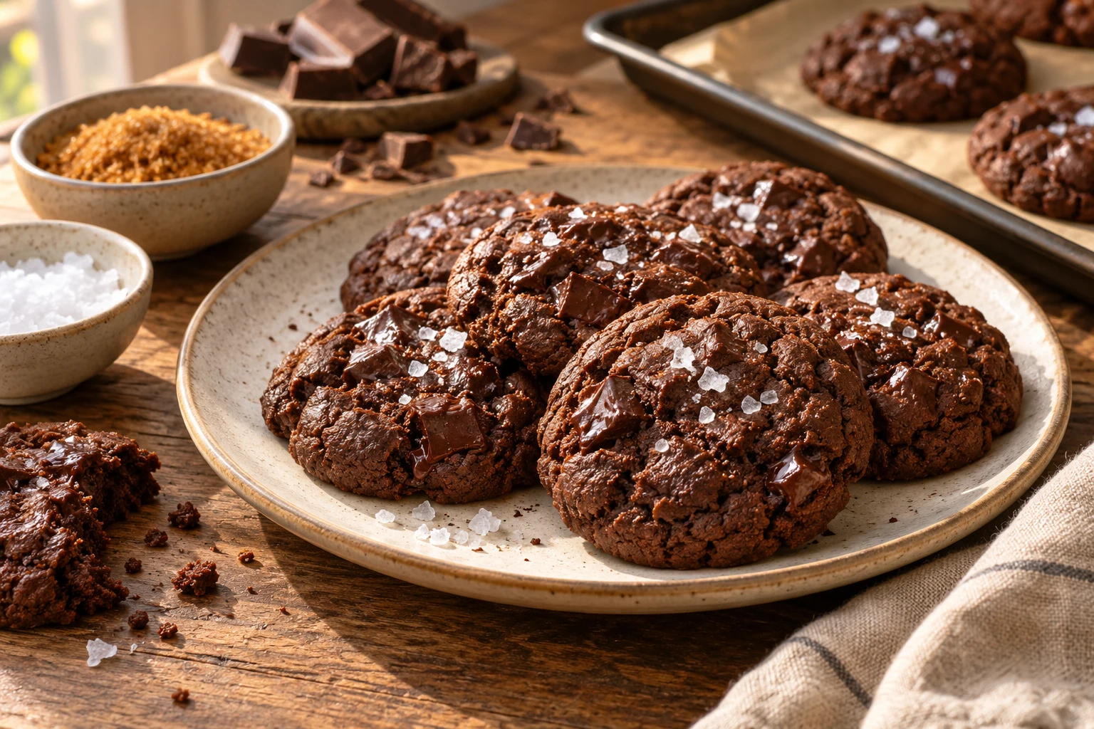 Čokoládové cookies s mořskou solí