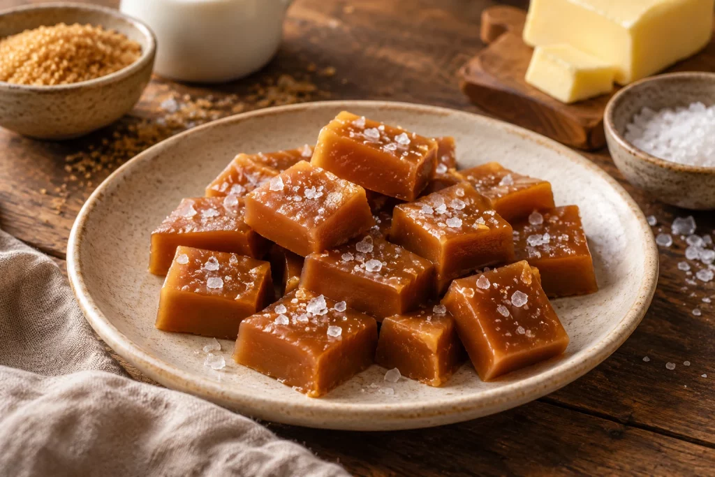 Karamelky s cukrem a slaným máslem
